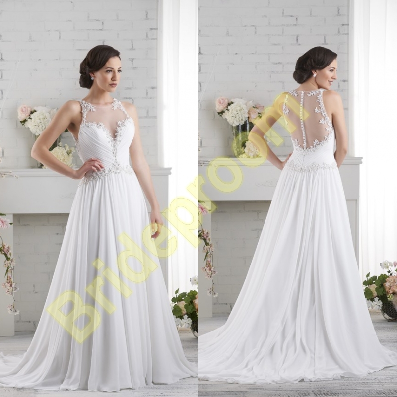 Wedding Dresssheer Back Bridal Gownslace Wedding Gowns On Luulla 6557